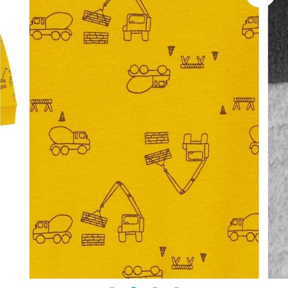 Carter's Baby Boy Dump Truck Hoodie, Printed Bodysuit Jeggings Set Size 0M, NB - Picture 8 of 9